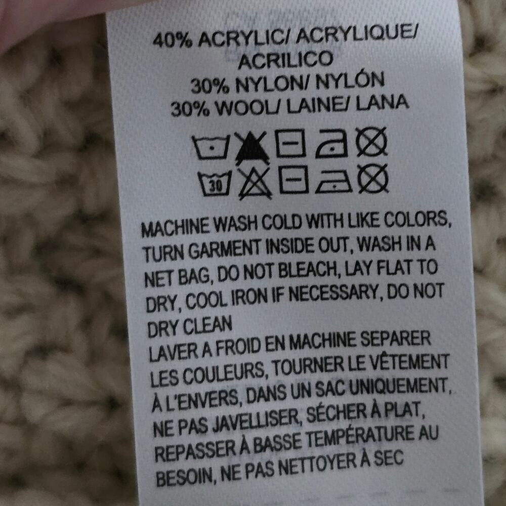 Lucky Brand Women's Fair Isle Print Coatigan Wool Cream & Black Plus XXL‎ NEW - Picture 6 of 12